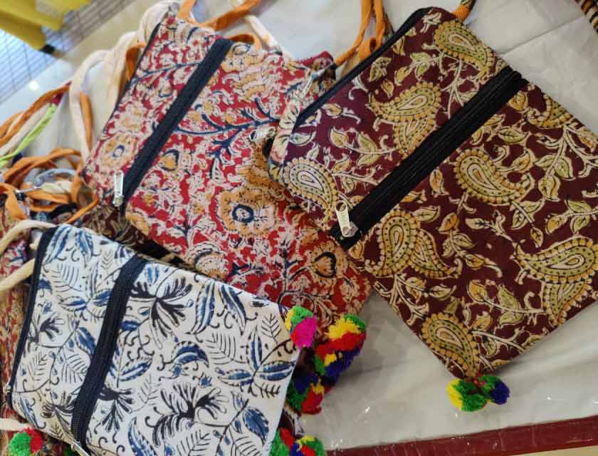 Sari Inspired Jute Bag | Purses-Bags | Jute