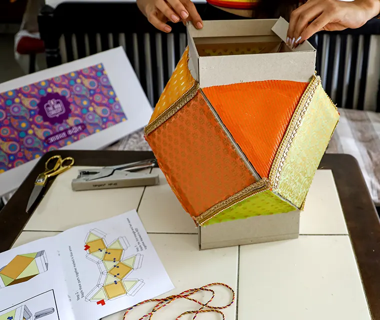 The only eco friendly DIY diwali lantern kit made of Indian fabrics