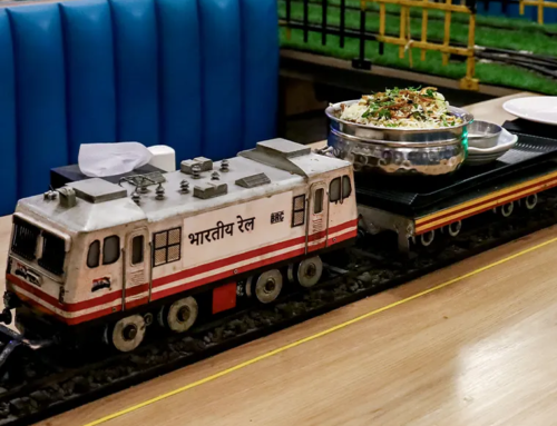 This restaurant uses model trains instead of waiters to serve food!