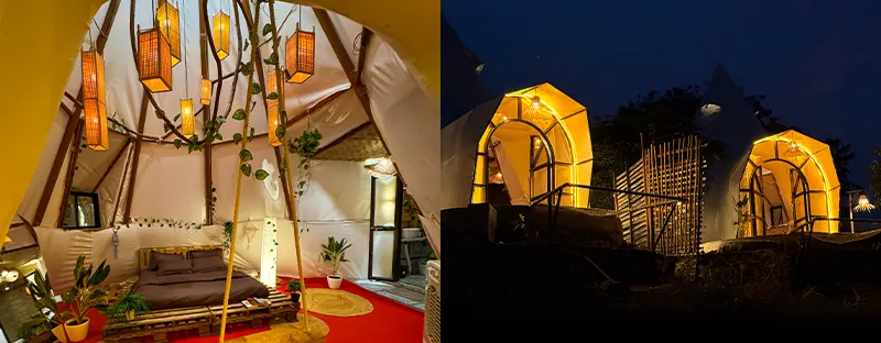 We bet you've not seen a luxury camping tent like this before!