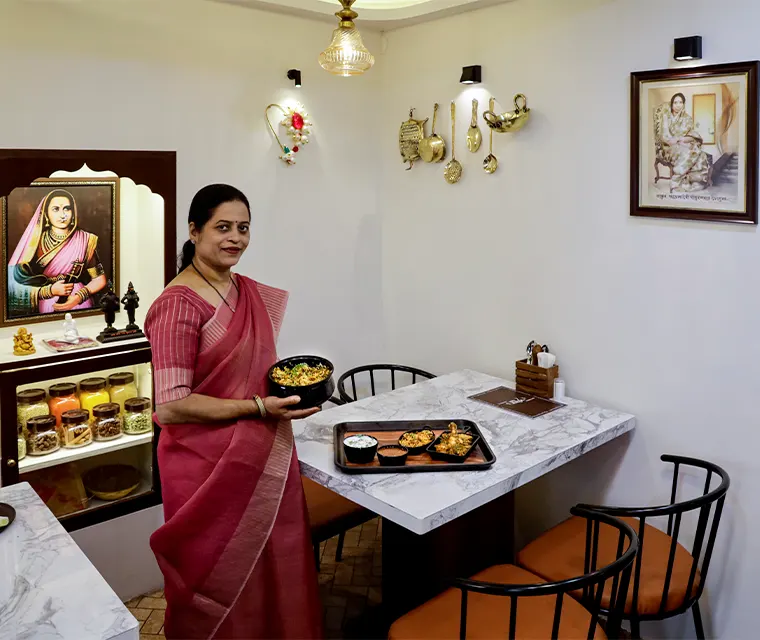 Shama Bhosale’s famous biryani opens door For Dine-In at a Wada