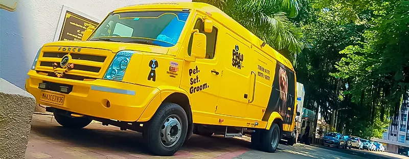 There's a new pet spa in Pune operating from a mobile van!